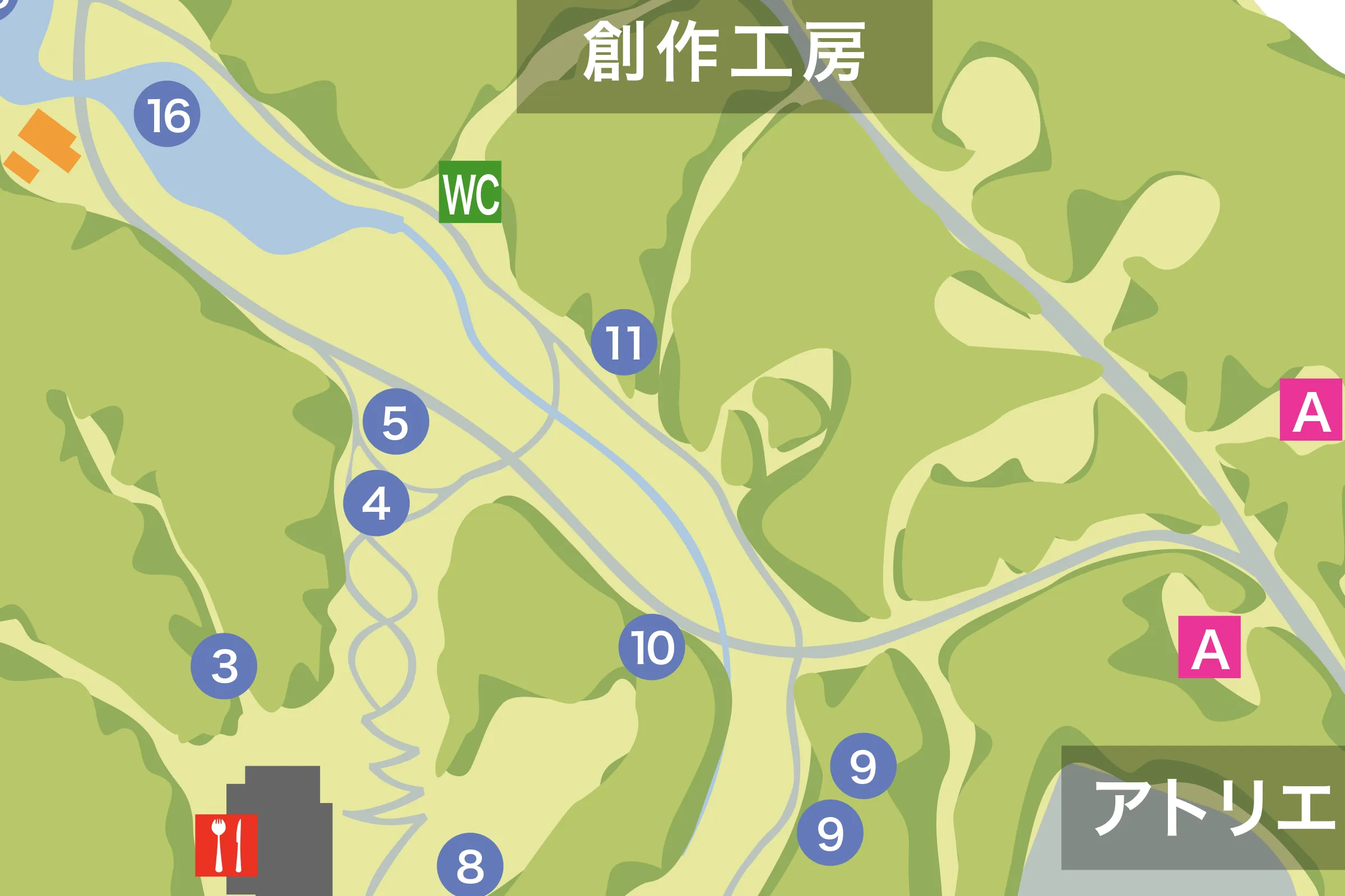 施設・野外作品マップ